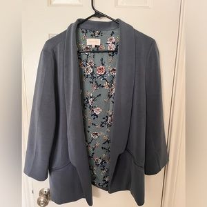 Skies Are Blue - Hannah Modal Scuba Blazer - XXL - Blue